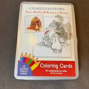Pomegranate Kids Charles Santore Peter Rabbit Coloring NotecardsGreeting Cards